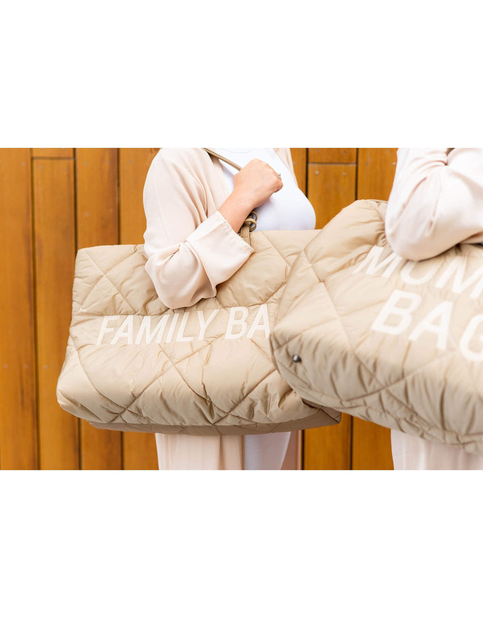 Childhome Family bag Matelassé beige