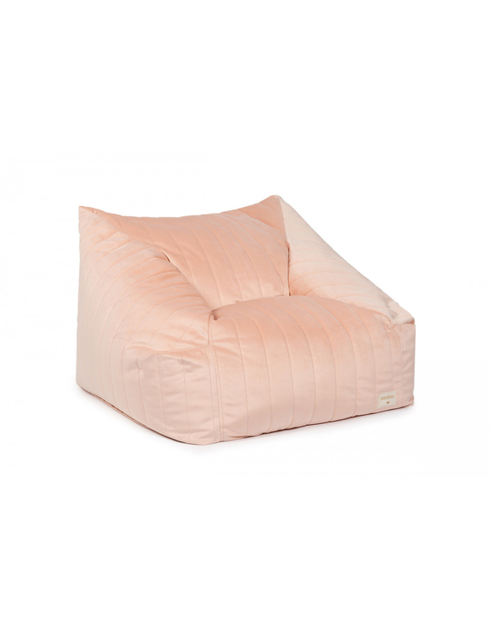 nobodinoz Fauteuil - pouf velours CHELSEA - Bloom Pink