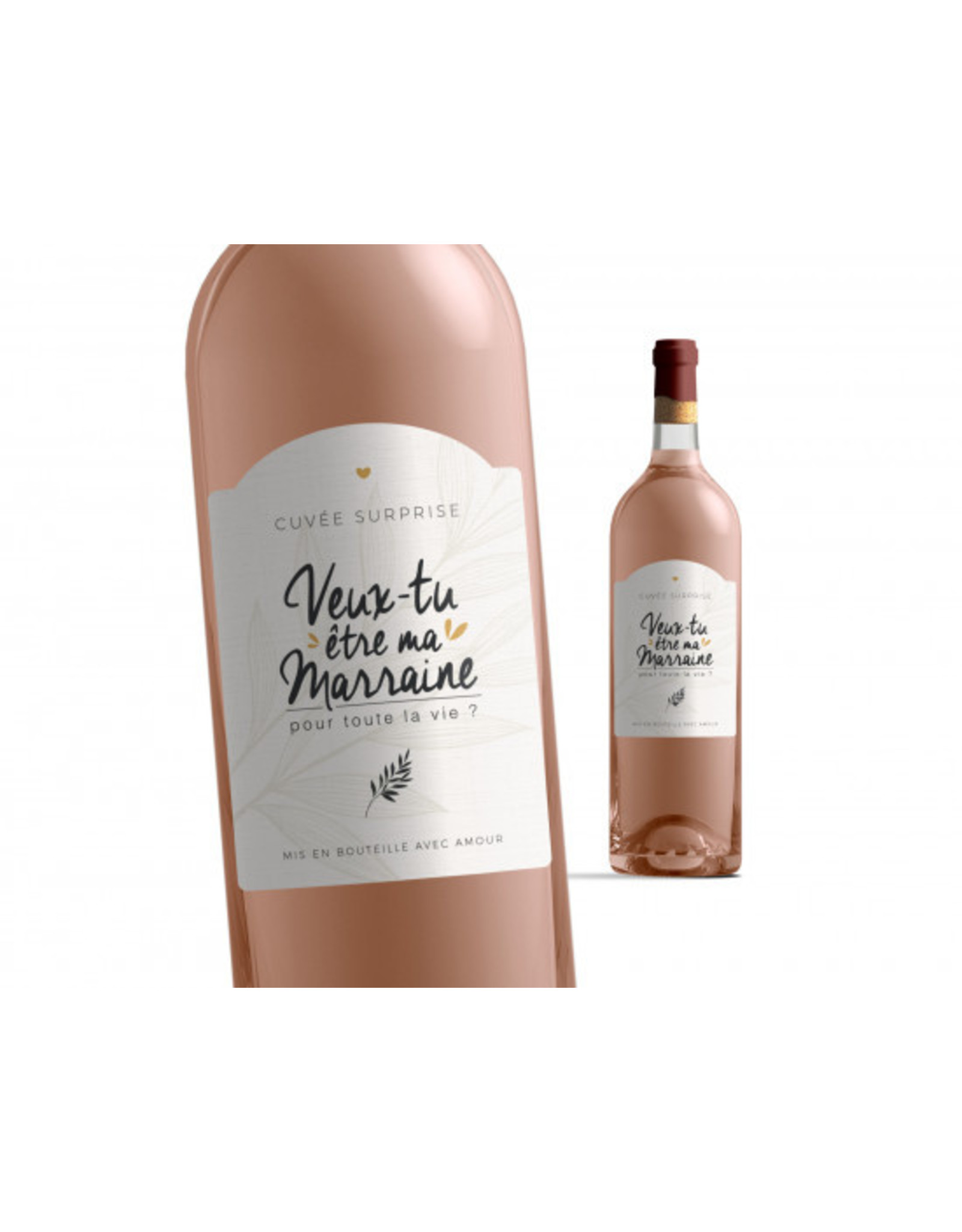 Manahia Etiquette bouteille - Veux tu être ma marraine