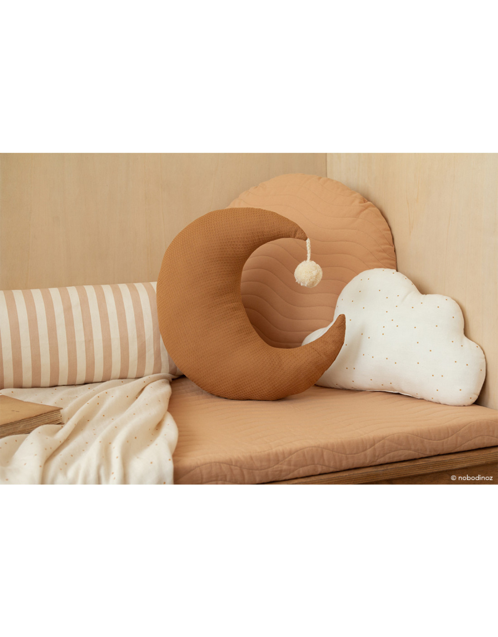 nobodinoz Coussin Pierrot Lune - Caramel