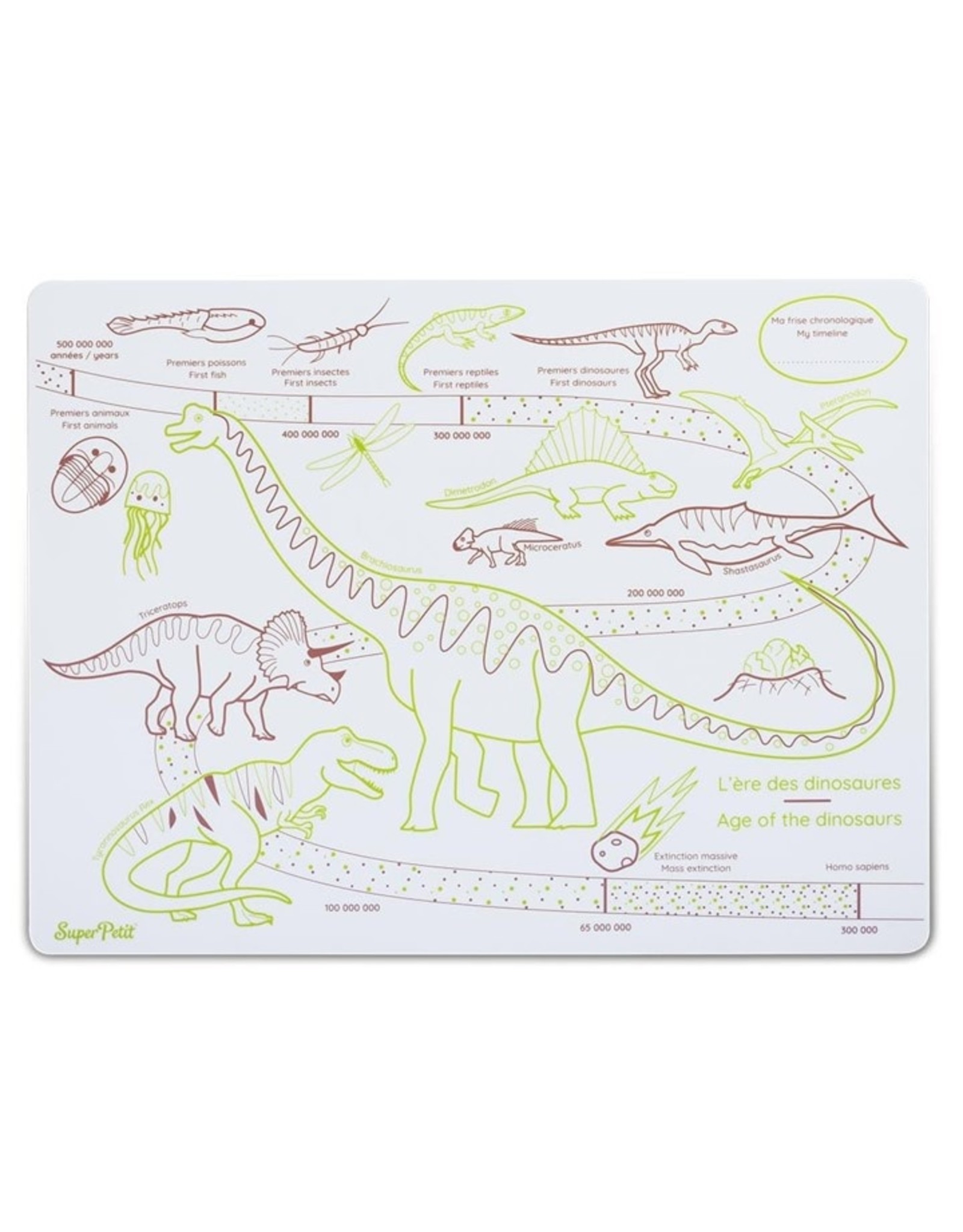 Superpetit Set de table - l’ère des dinosaures