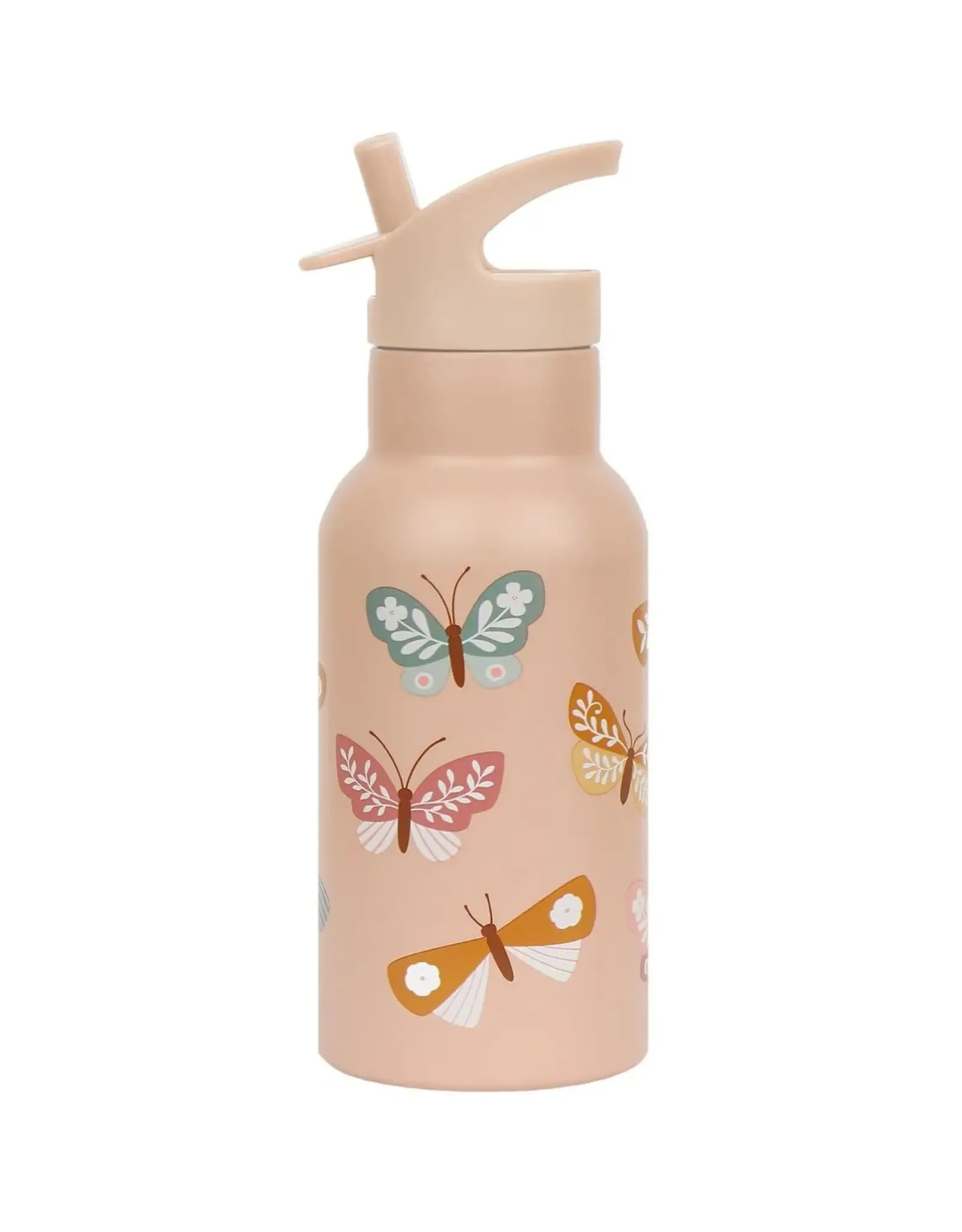 A Little Lovely Company Stainless Steel Drink Bottle Butterflies 350ml