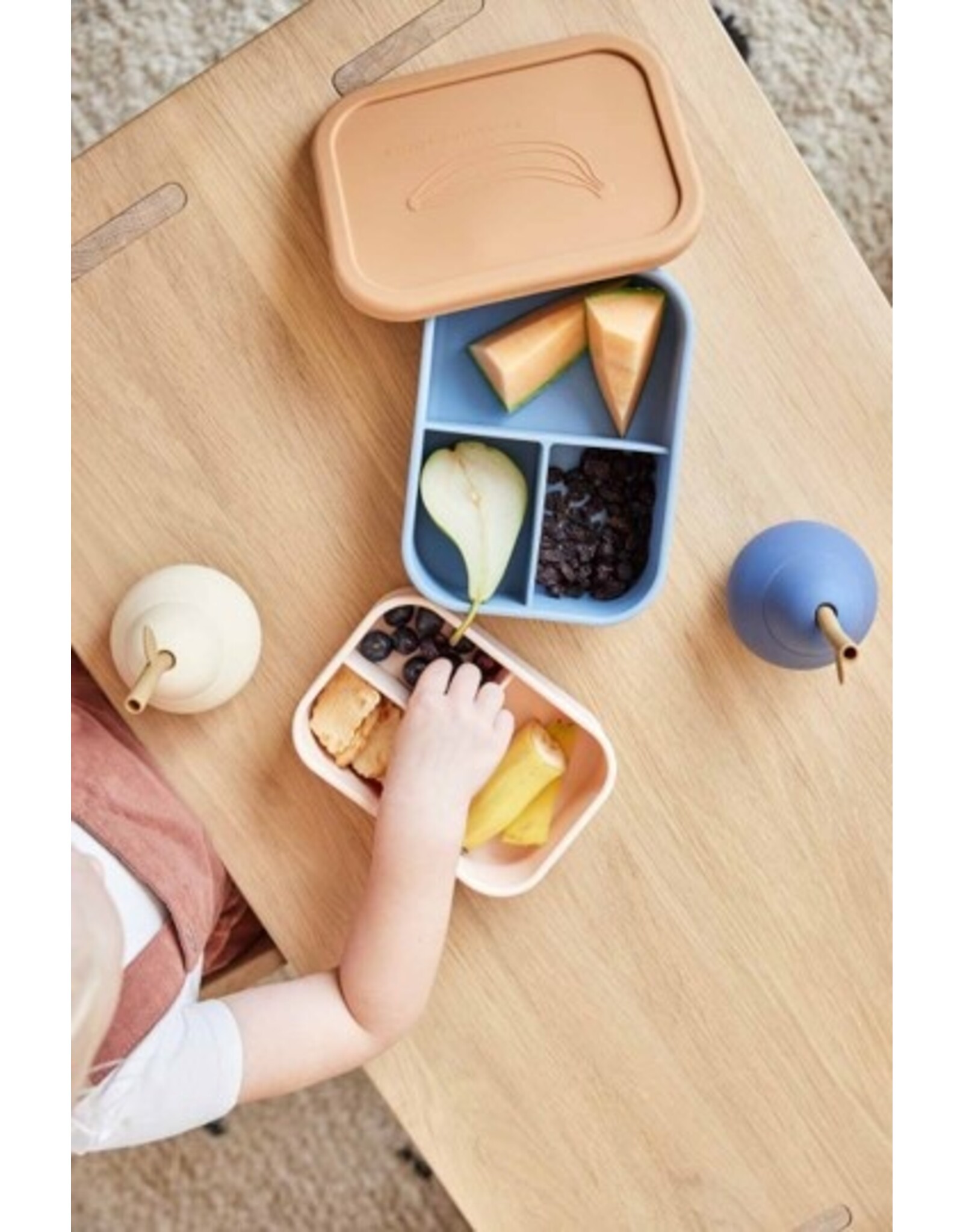 OYOY Lunch box Yummy - Blue/Clay - small