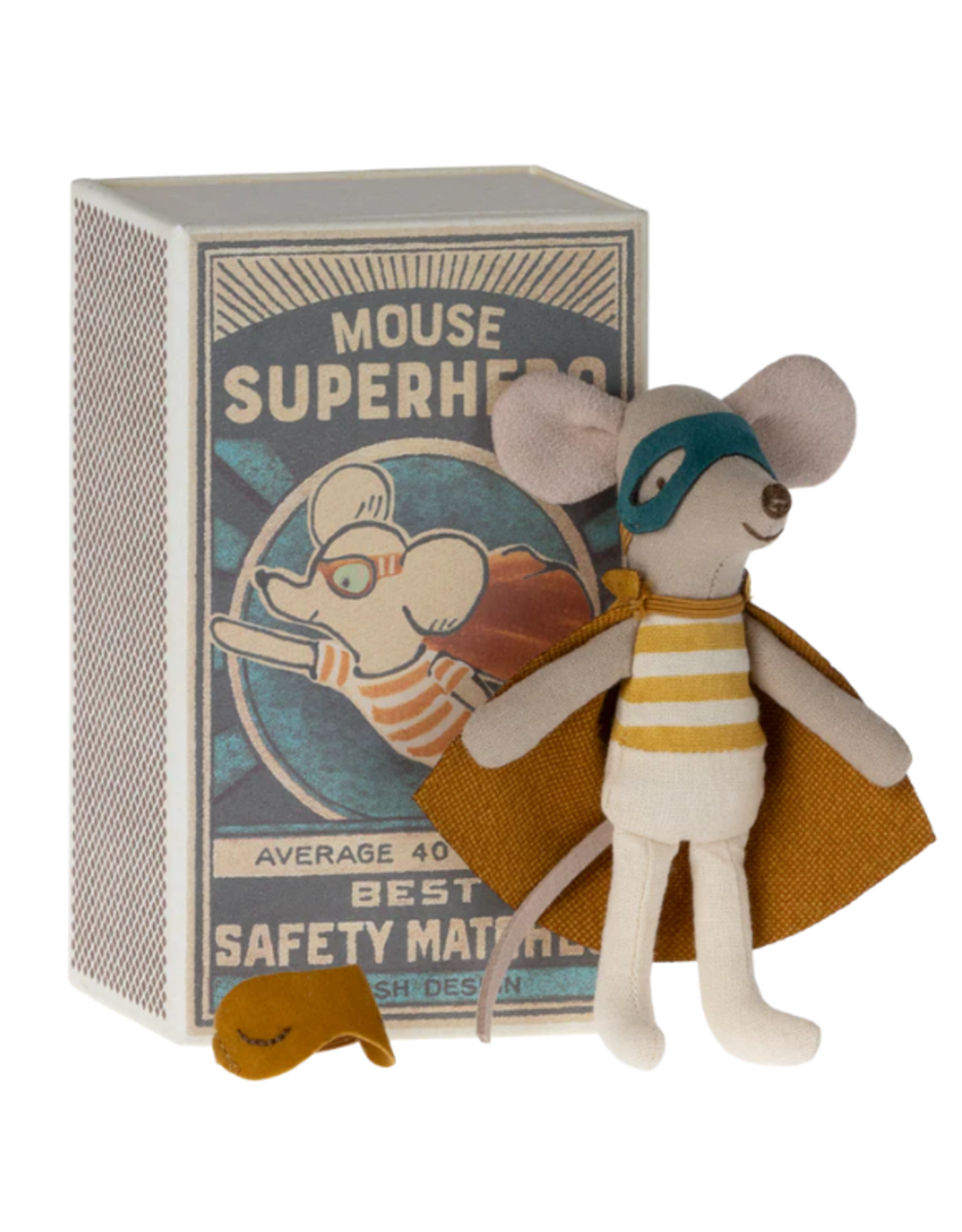 MAILEG Superhero mouse, little brother in matchox