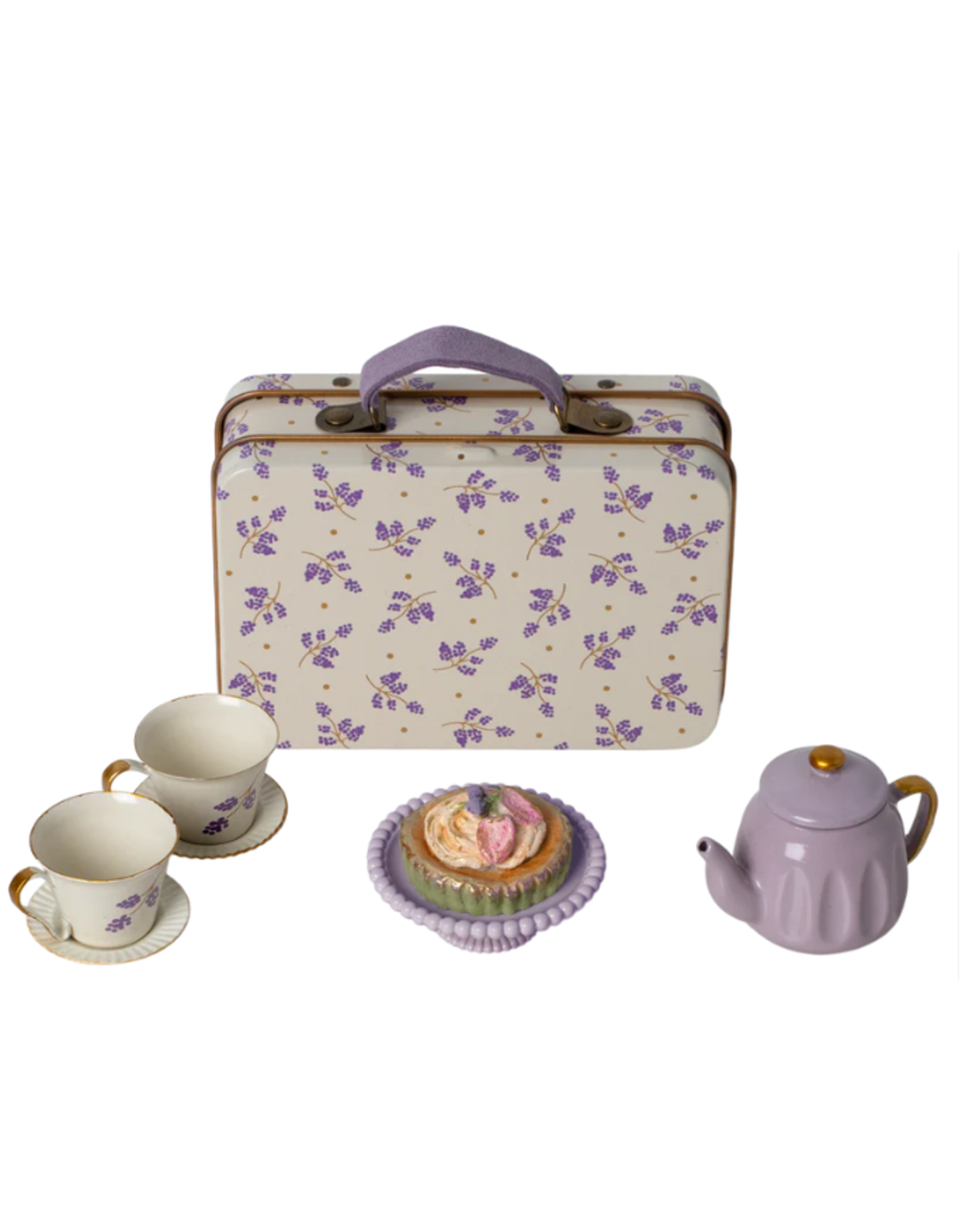 MAILEG Service à thé mouse - Purple madelaine