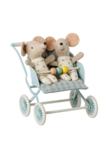 MAILEG Poussette  baby mice - mint
