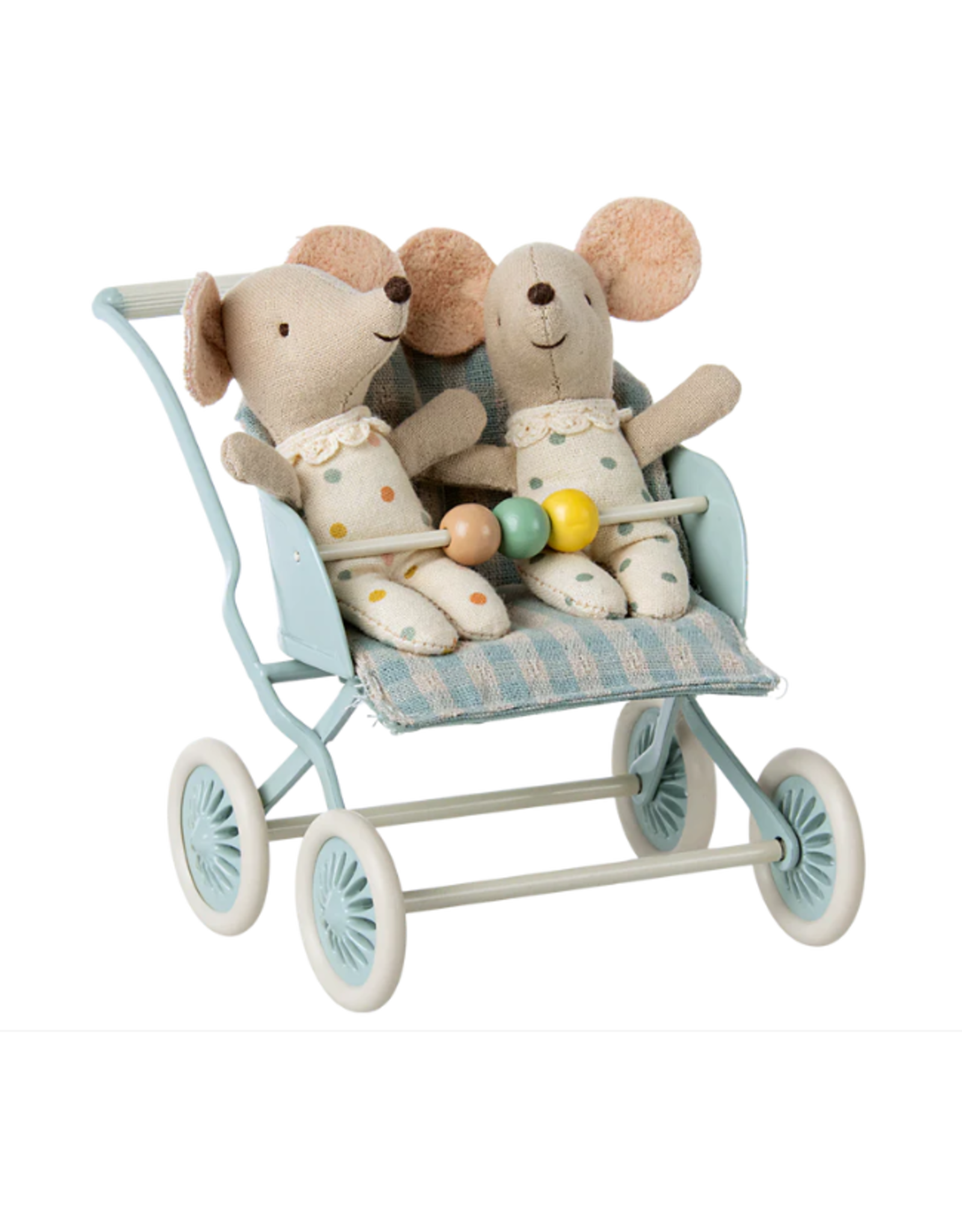 MAILEG Poussette  baby mice - mint