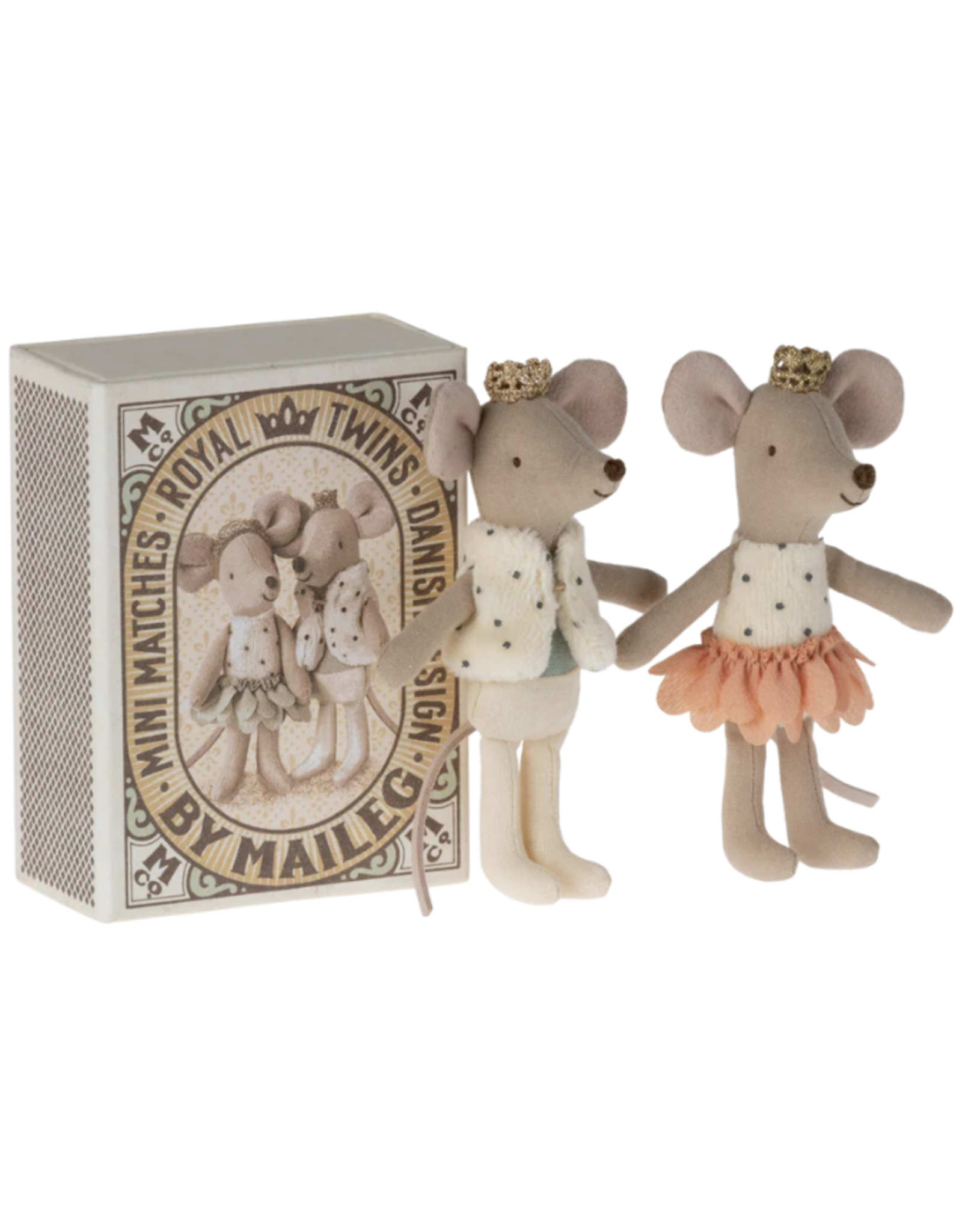 MAILEG Royals twins mice, little sister & brother in box