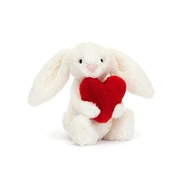 Jellycat Red heart bashful bunny small