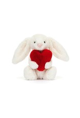 Jellycat Red heart bashful bunny small