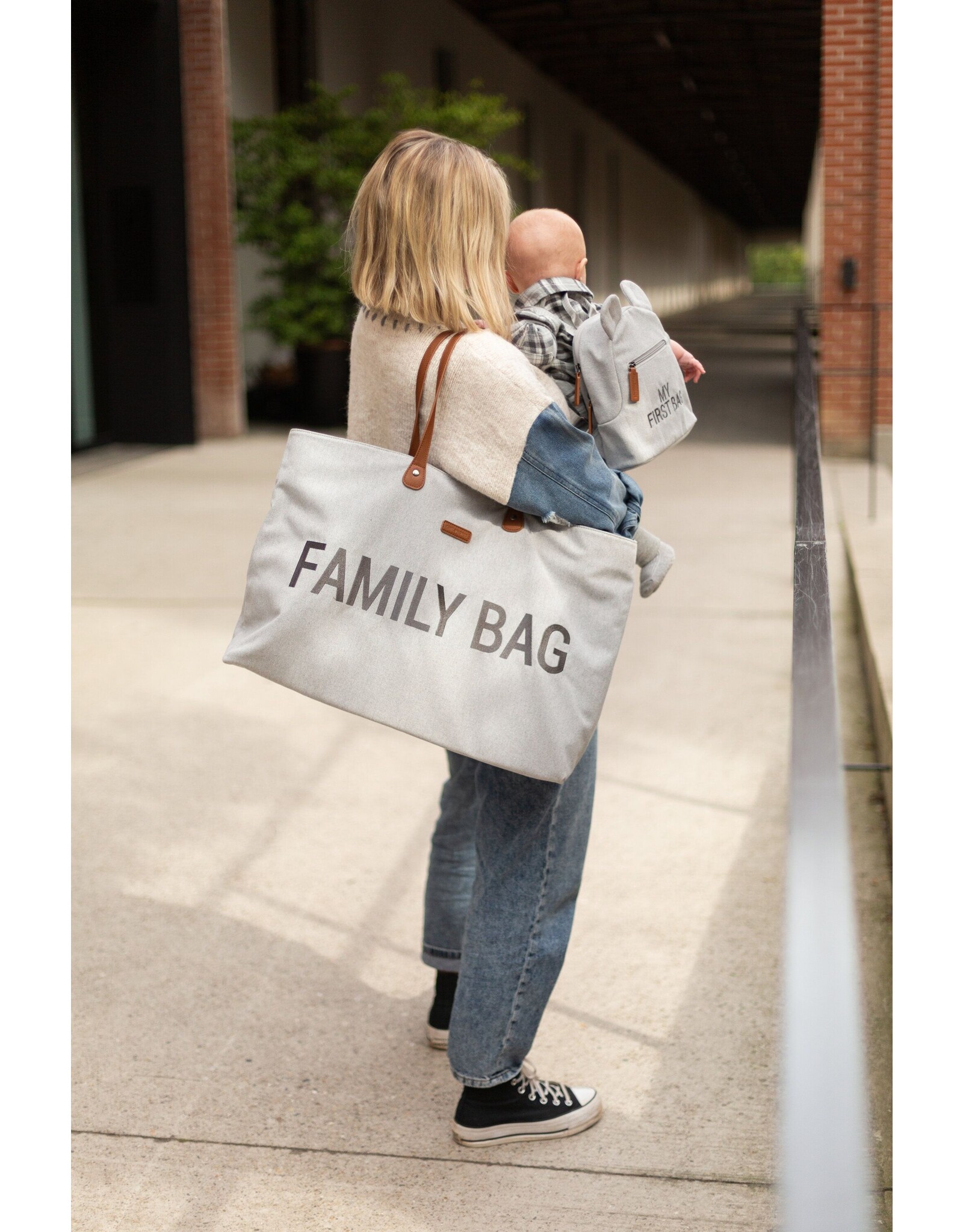 Childhome Family bag - Canvas - Gris