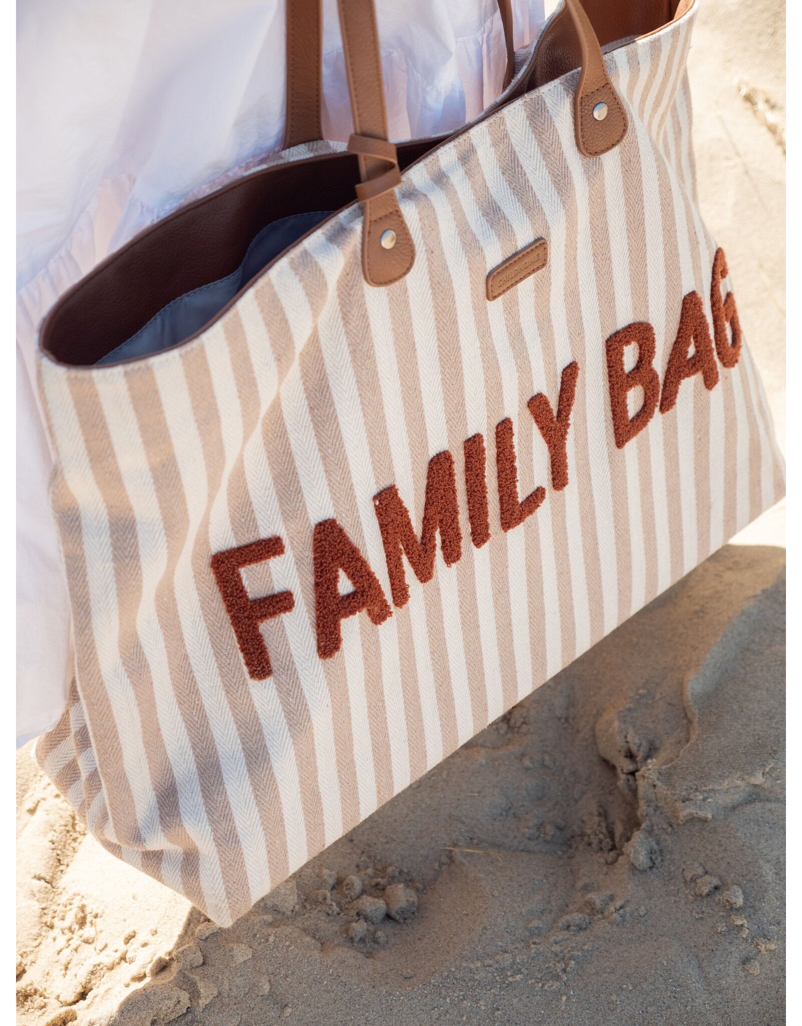 Childhome Family bag - Rayures - Nude