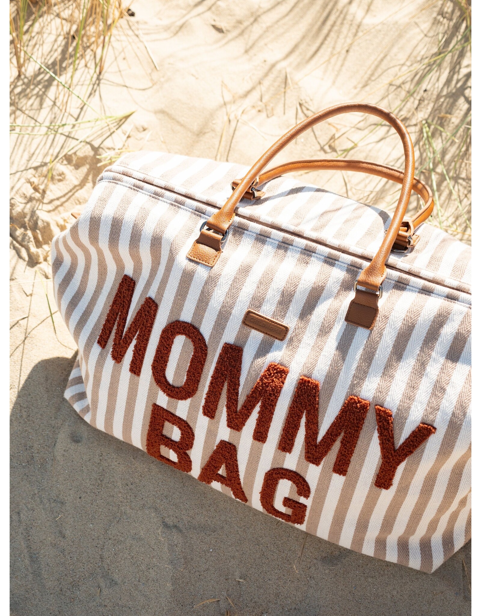 Childhome Mommy Bag - Rayures - nude