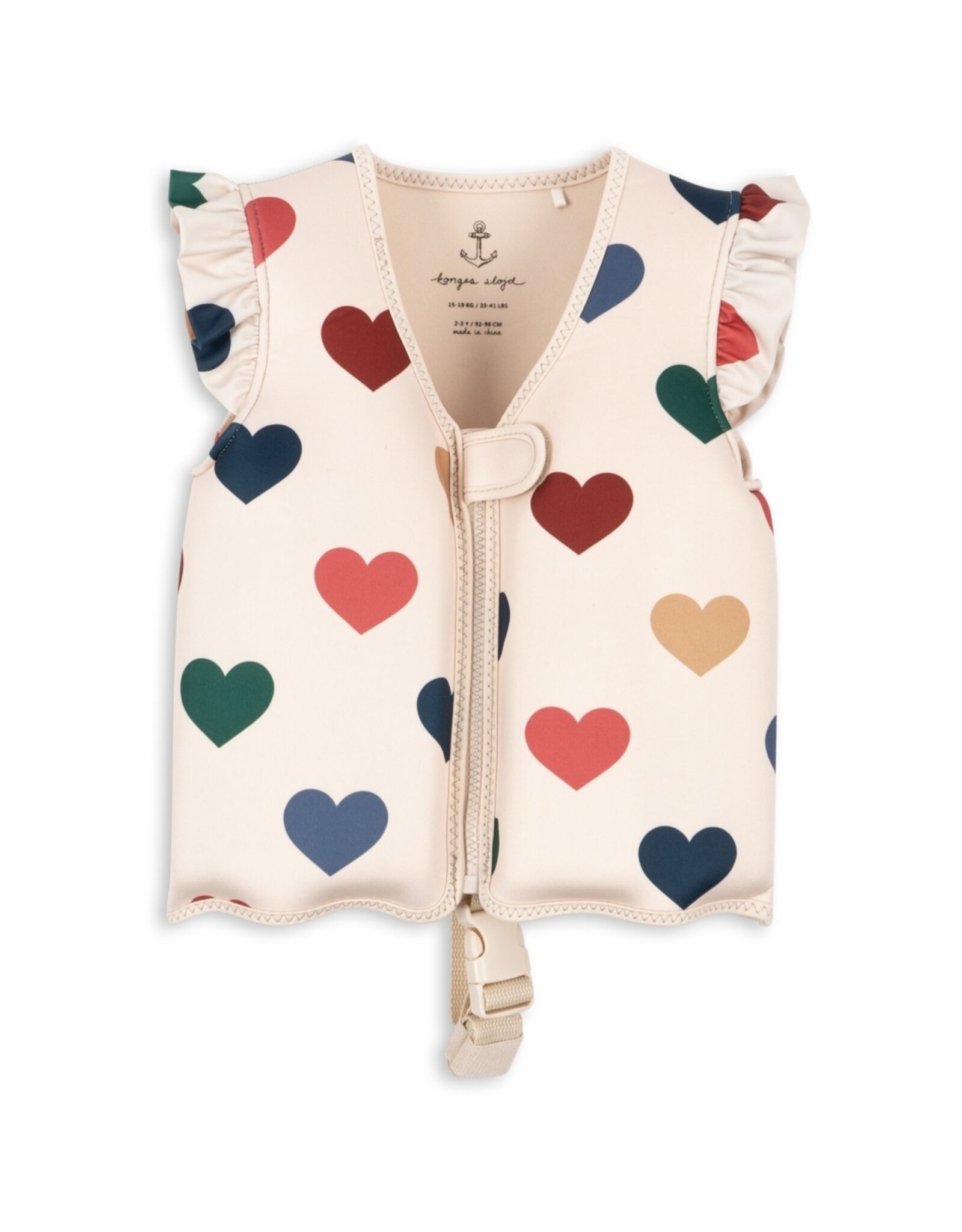 Konges Slojd Gilet de sauvetage avec volants - Coeur multicolor