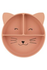 Trixie Assiette avec ventouse en silicone et  compartiments - Mrs Cat