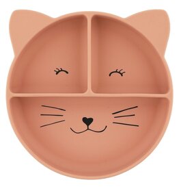 Trixie Assiette avec ventouse en silicone et  compartiments - Mrs Cat