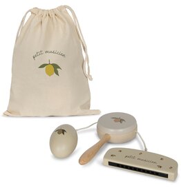 Konges Slojd Set d'instruments de musique en bois - lemon