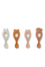 Liewood Lot de 4 cuillères silicone Liva - Rose mix