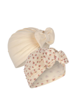 Konges Slojd Lot de 2 bonnets bambi  - Butter cream/Bloomie