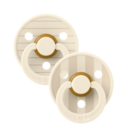 BIBS Lot de 2 tétines Bibs Color studio -  Ivory/vanilla