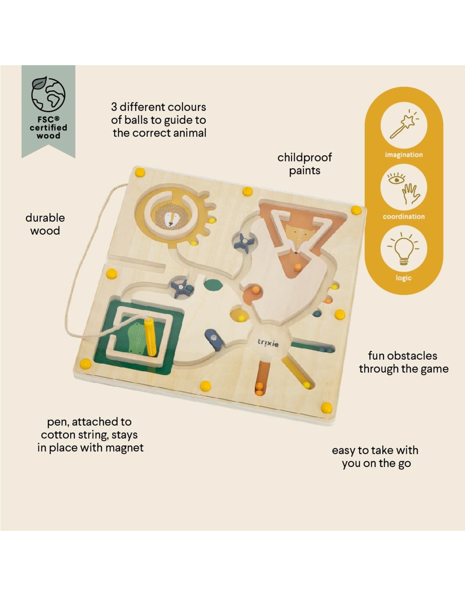 Trixie Labyrinthe de billes en bois