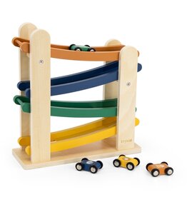 Trixie Rampe de course en bois avec 4 voitures