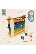 Trixie Rampe de course en bois avec 4 voitures