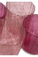 Konges Slojd Lot de 4 gobelets pailletés - rose 