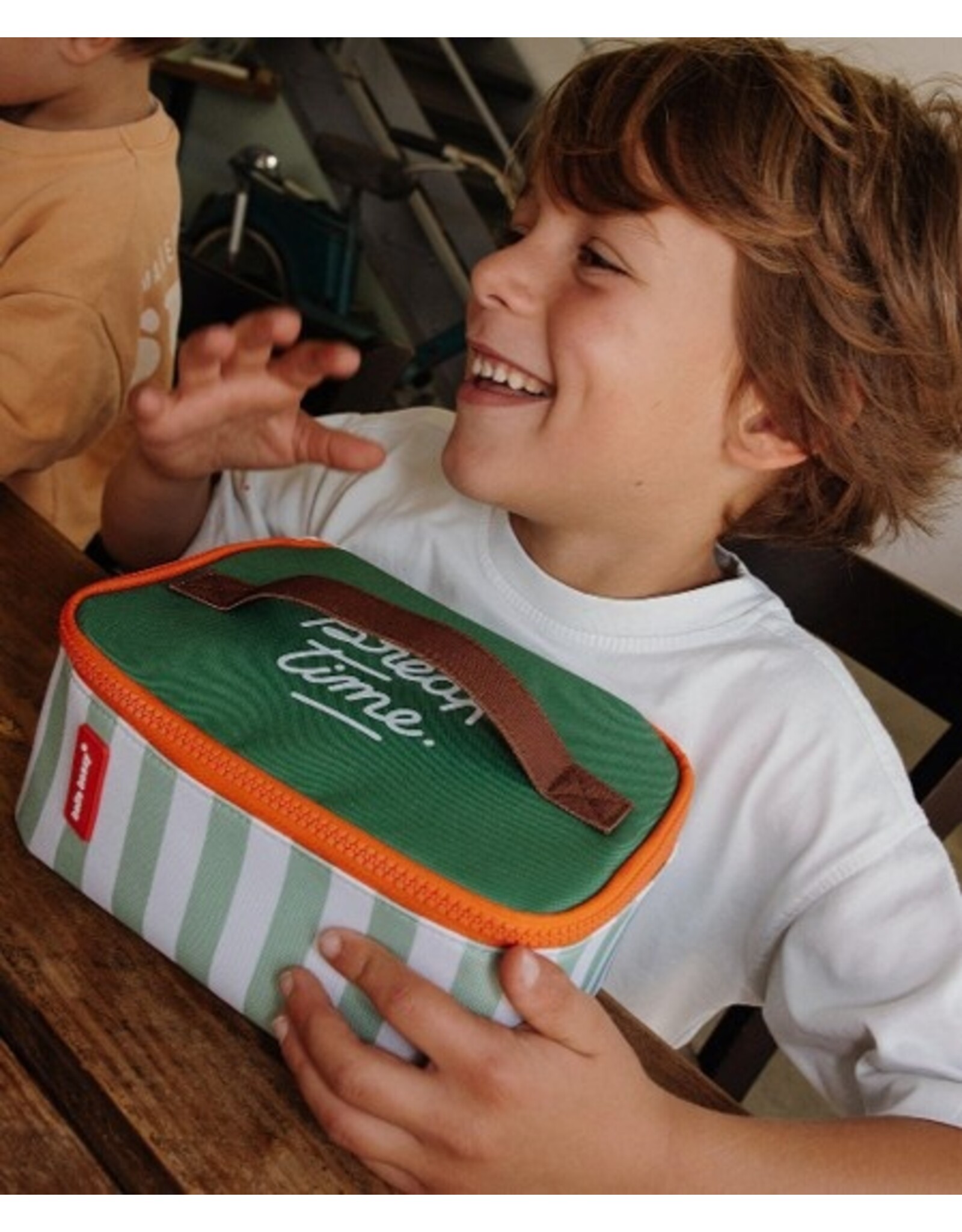 Hello Hossy Sac repas - green stripes