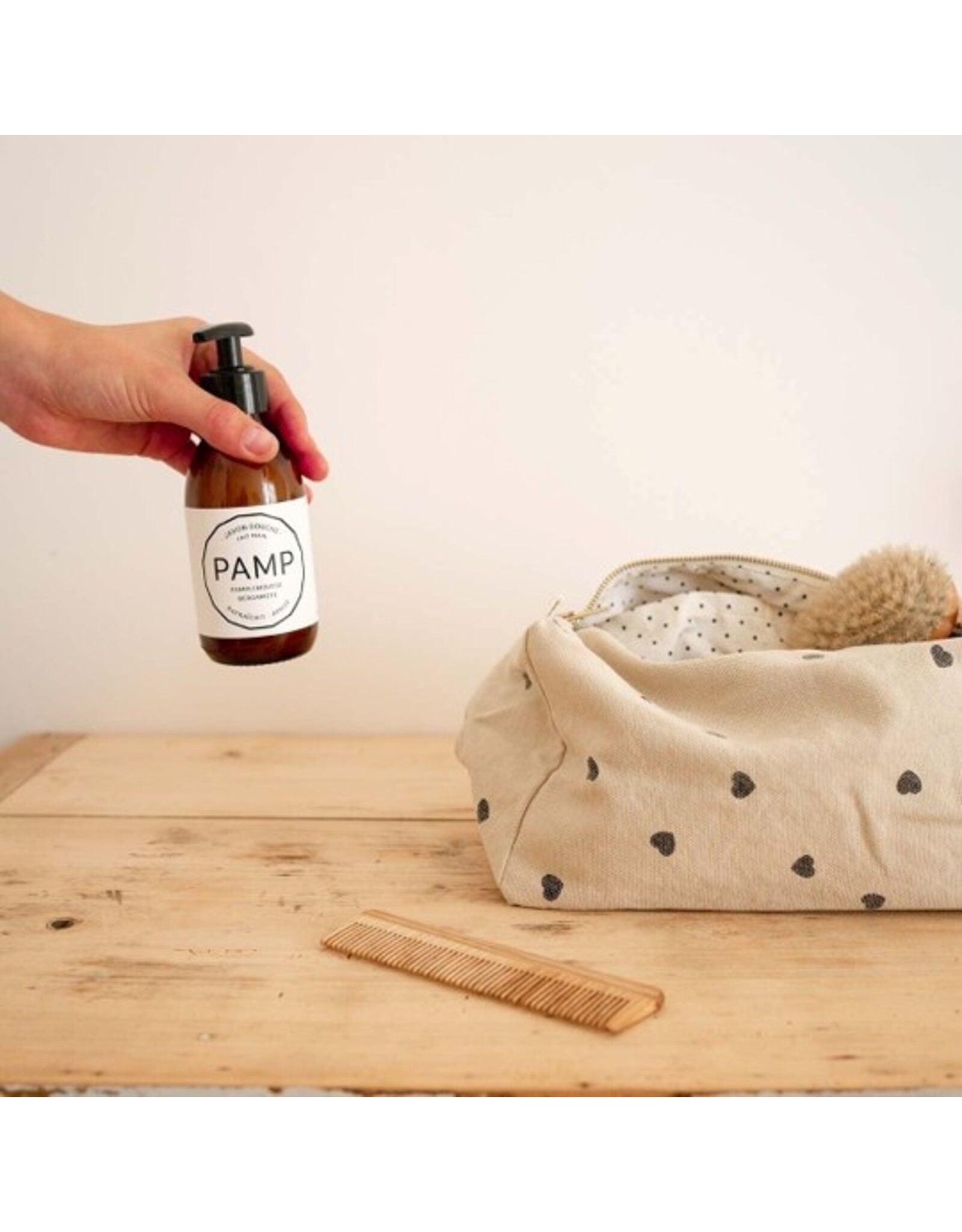 Rose in april Trousse de toilette VIC - Coeur sand