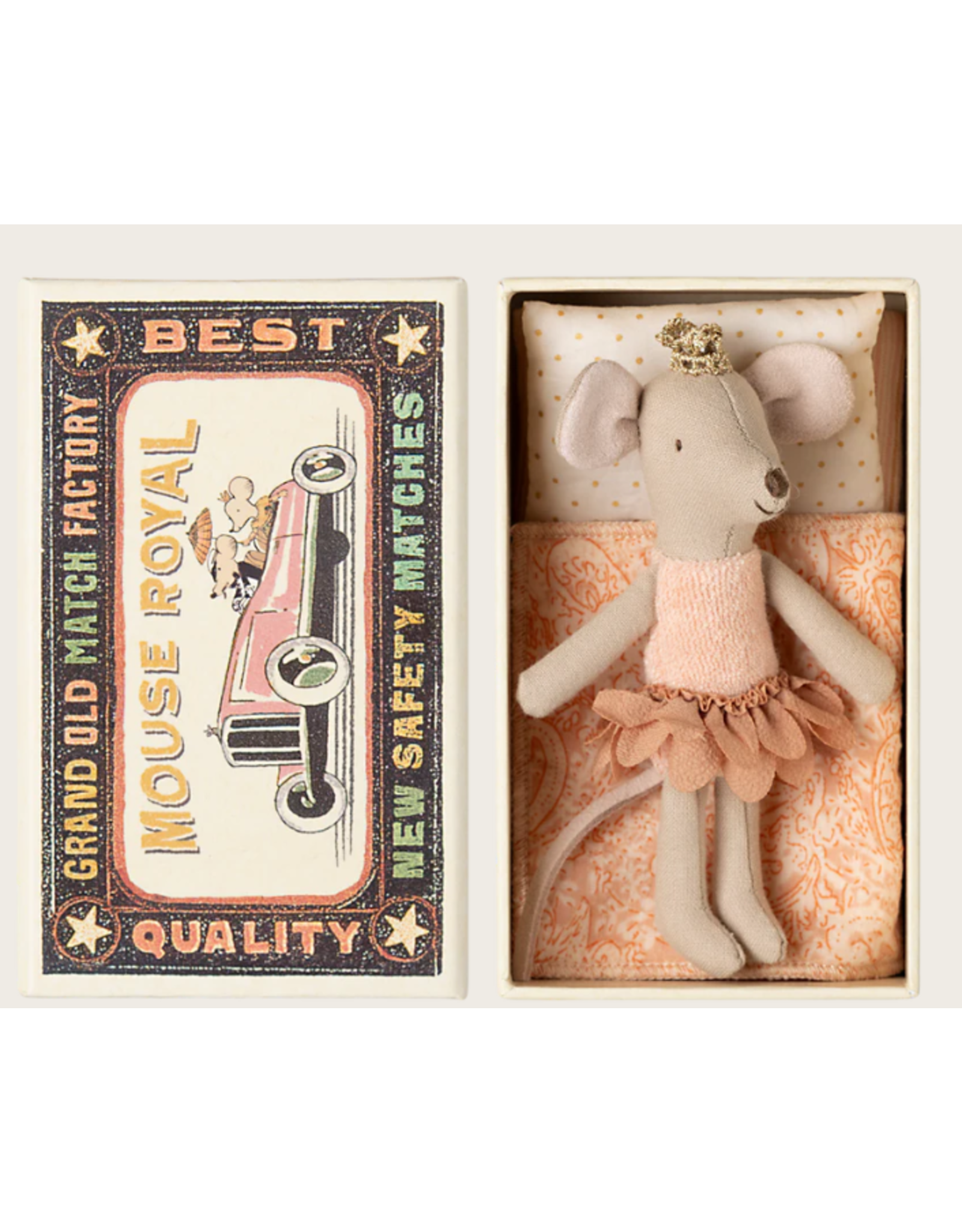 MAILEG Souris Princesse, Petite sœur dans sa boîte assortie