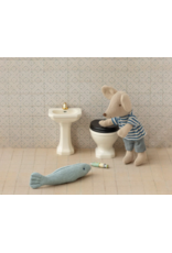 MAILEG Lavabo de salle de bain, Souris Blanc