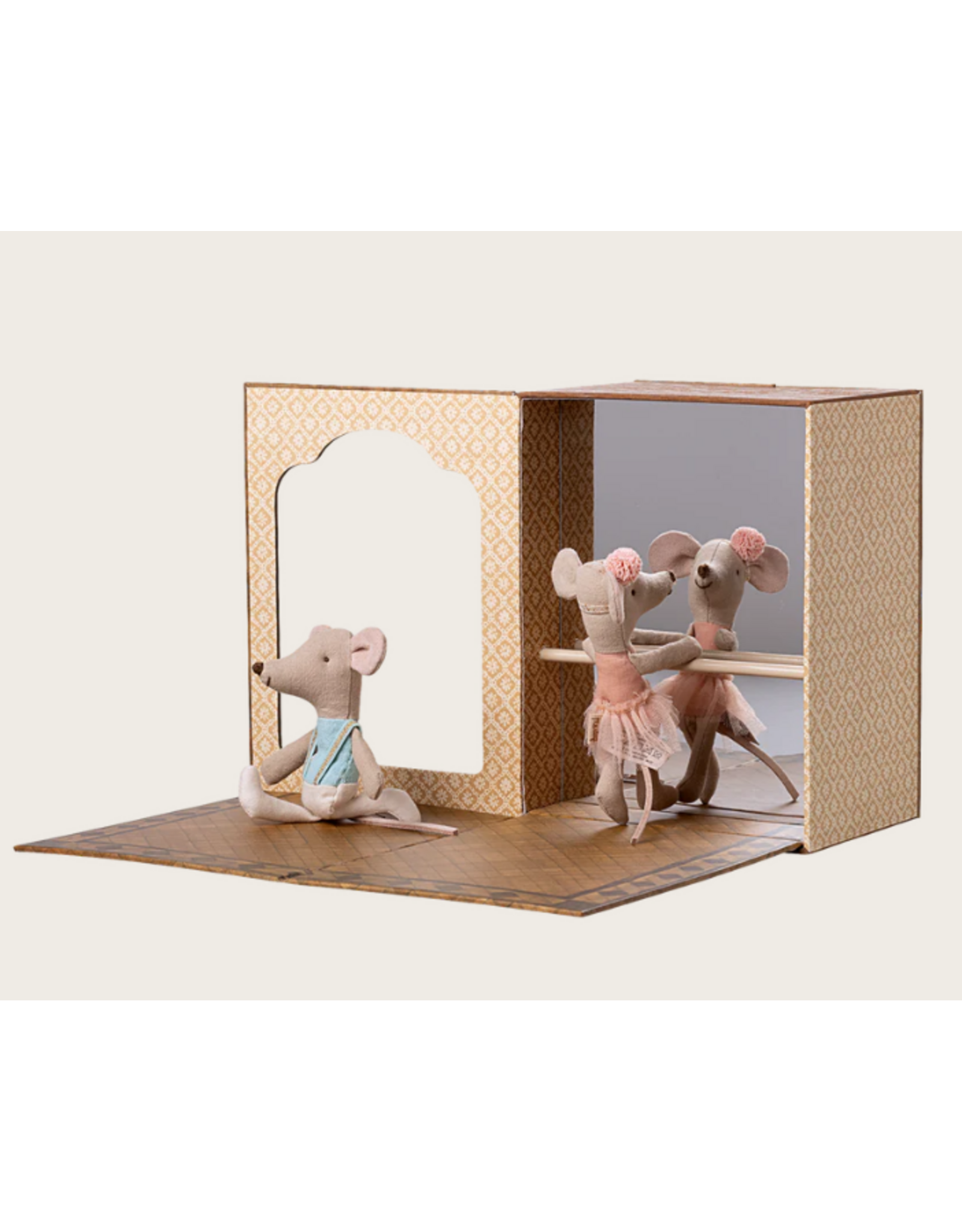 MAILEG Studio de danse avec petite sœur et petit frère Souris