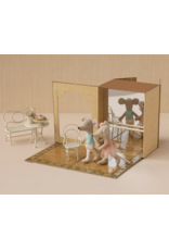 MAILEG Studio de danse avec petite sœur et petit frère Souris