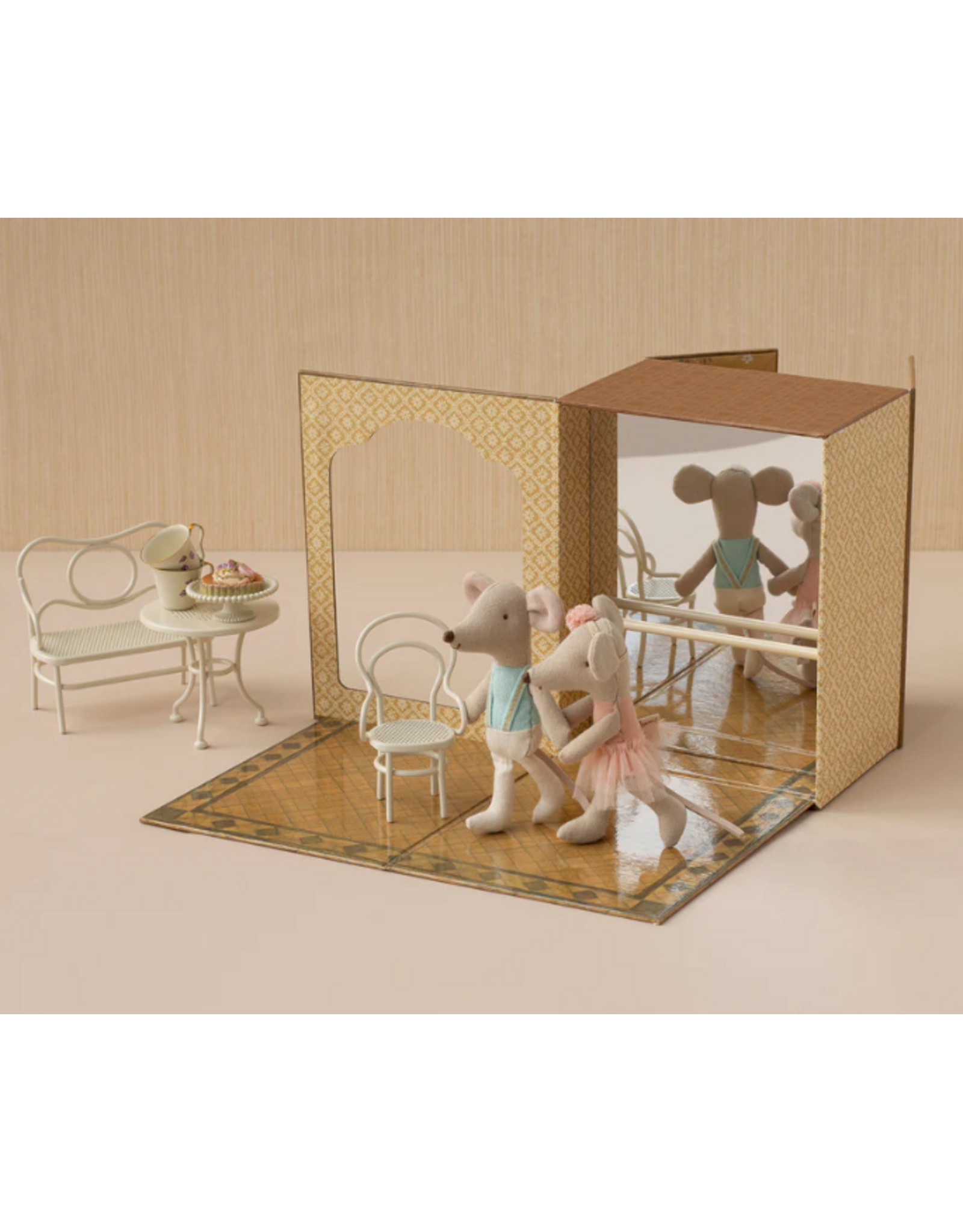 MAILEG Studio de danse avec petite sœur et petit frère Souris