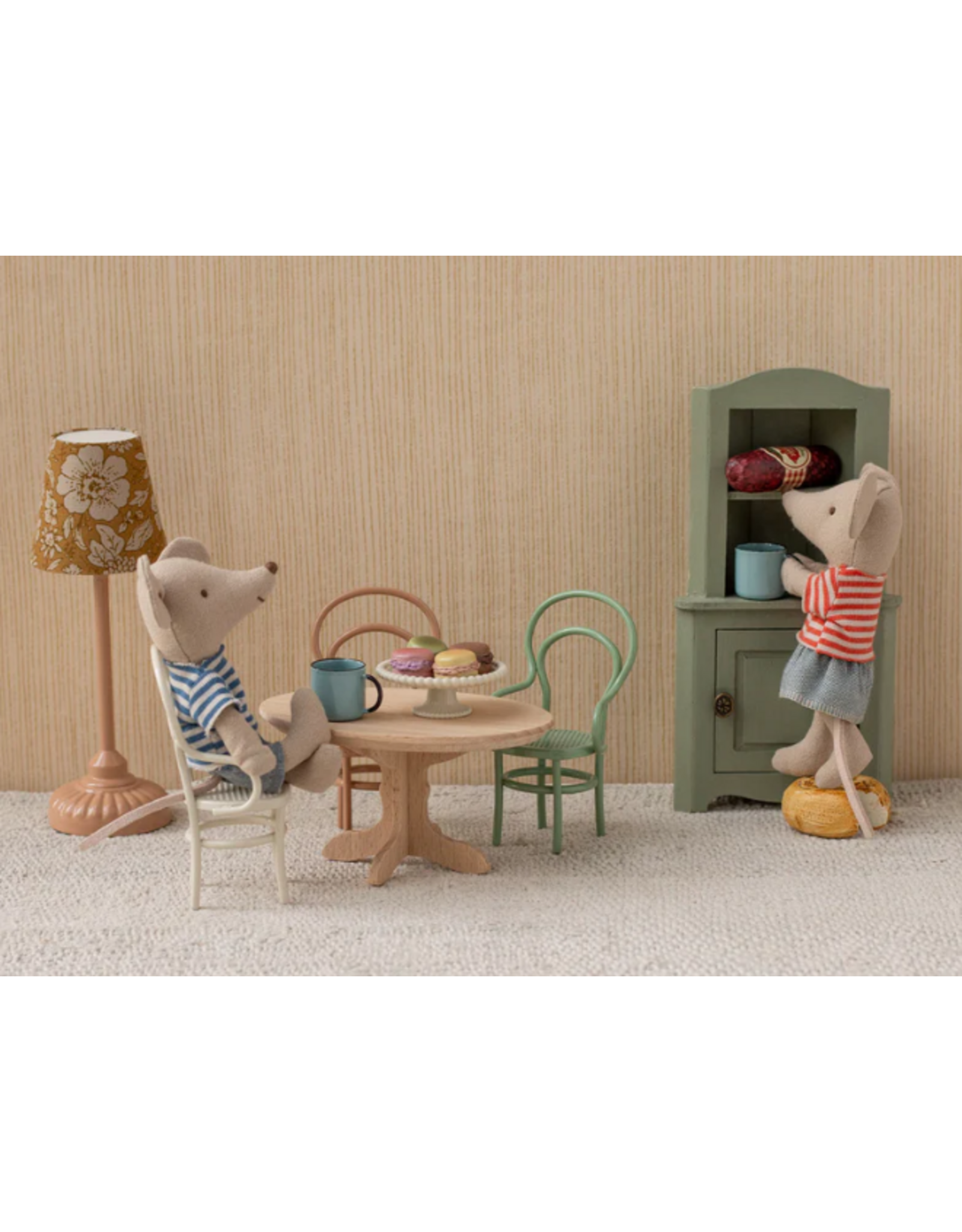 MAILEG Table à manger ovale, Souris - Nature