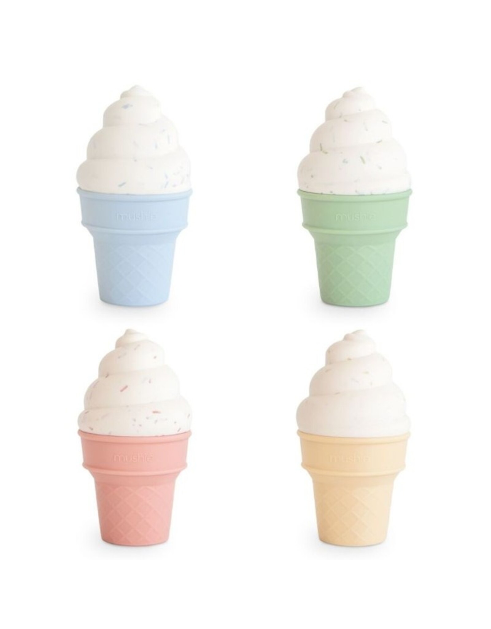 Mushie Lot de 4 jouets de bain Ice Cream