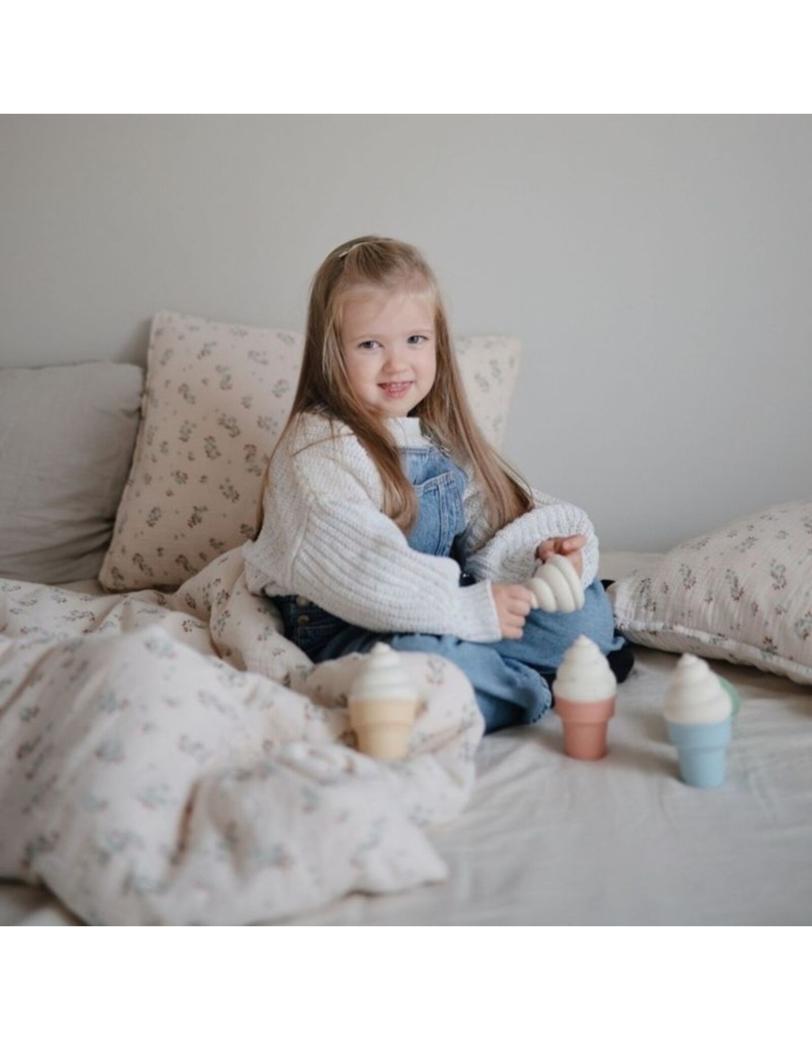 Mushie Lot de 4 jouets de bain Ice Cream