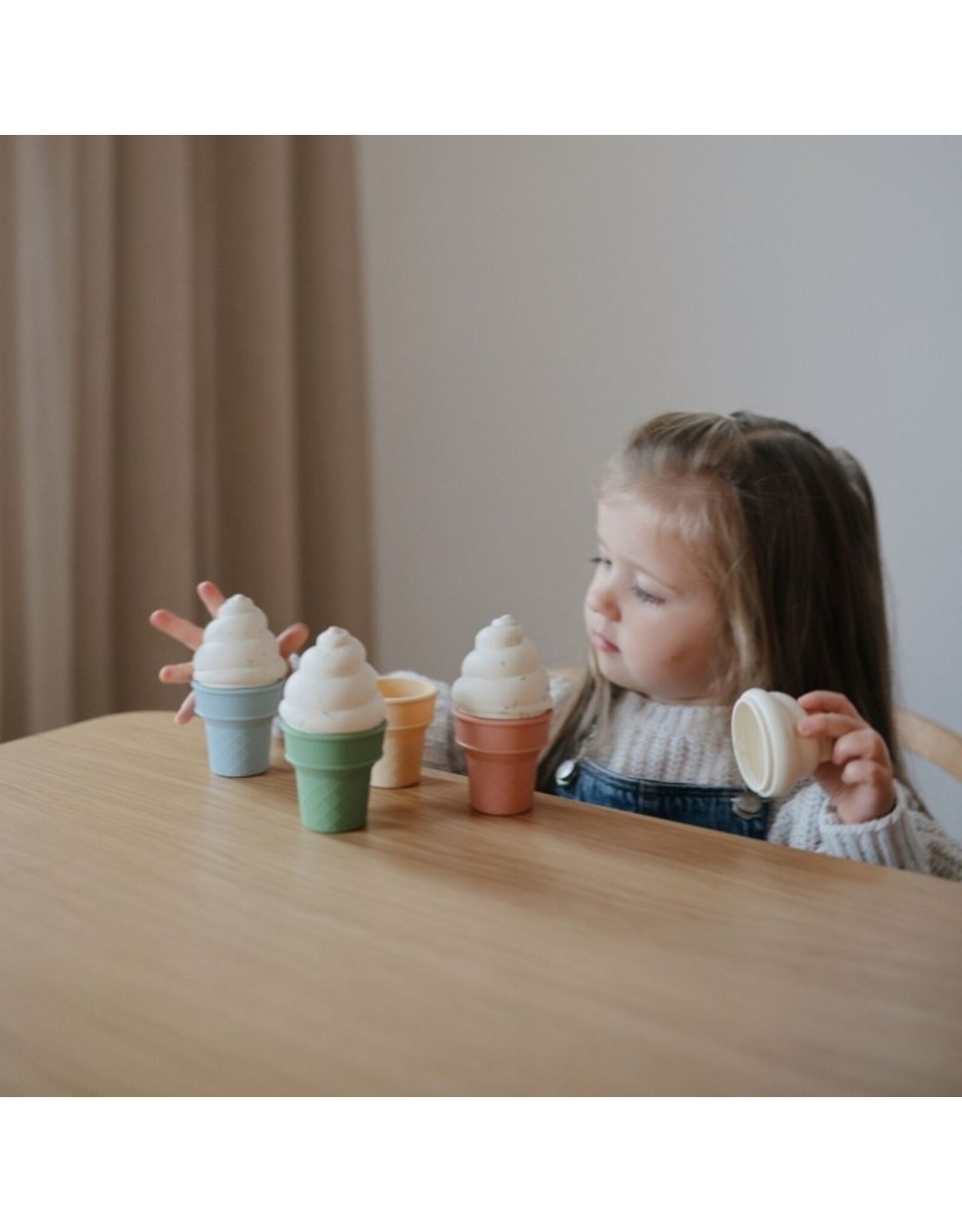 Mushie Lot de 4 jouets de bain Ice Cream