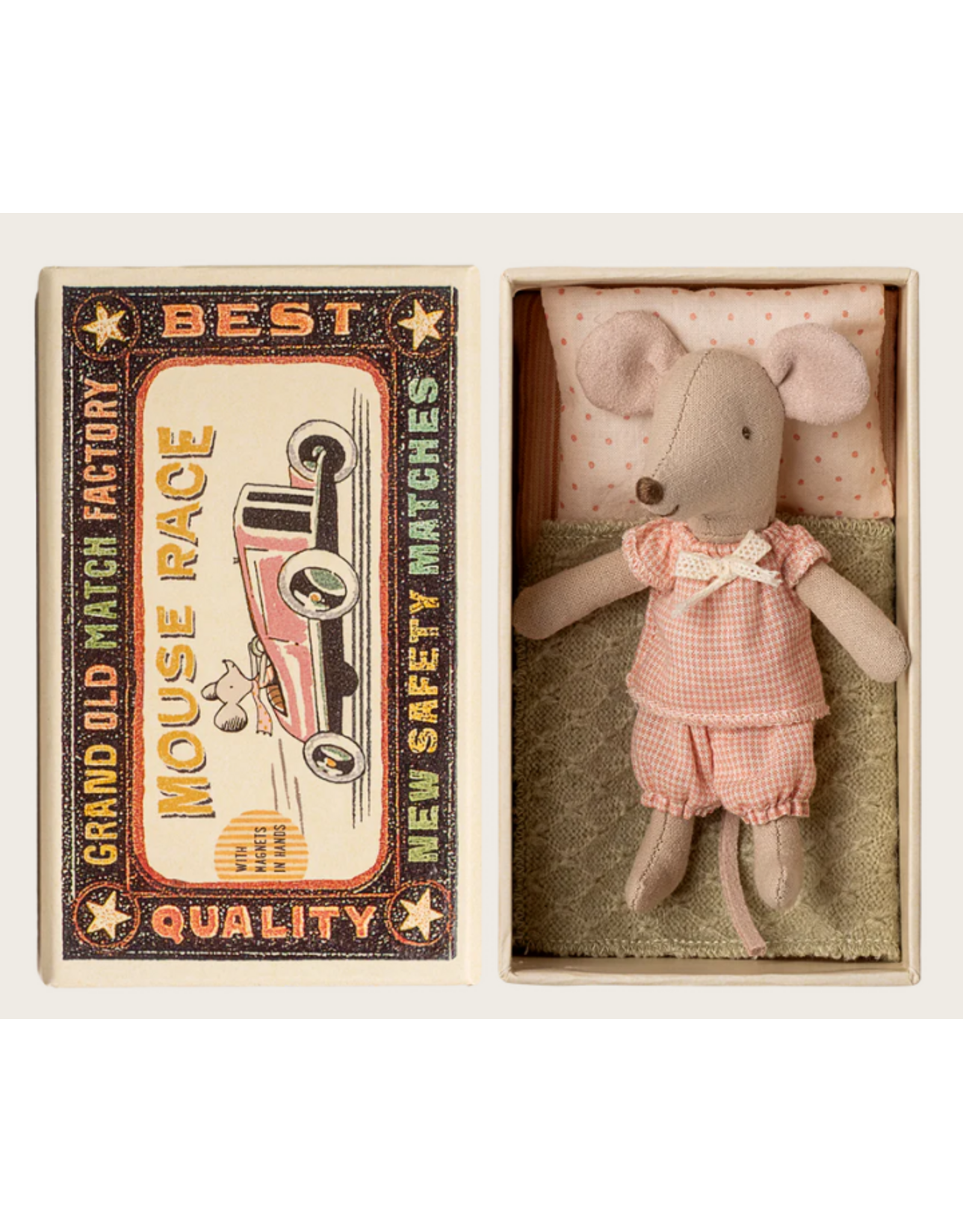 MAILEG Petite sœur souris dans sa boîte d'allumettes