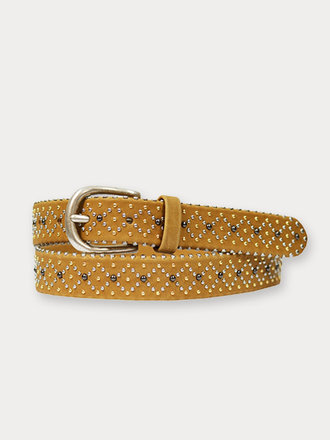 Post & Co Post&Co Riem Camel Studs Post & Co Post&Co Riem Camel Studs