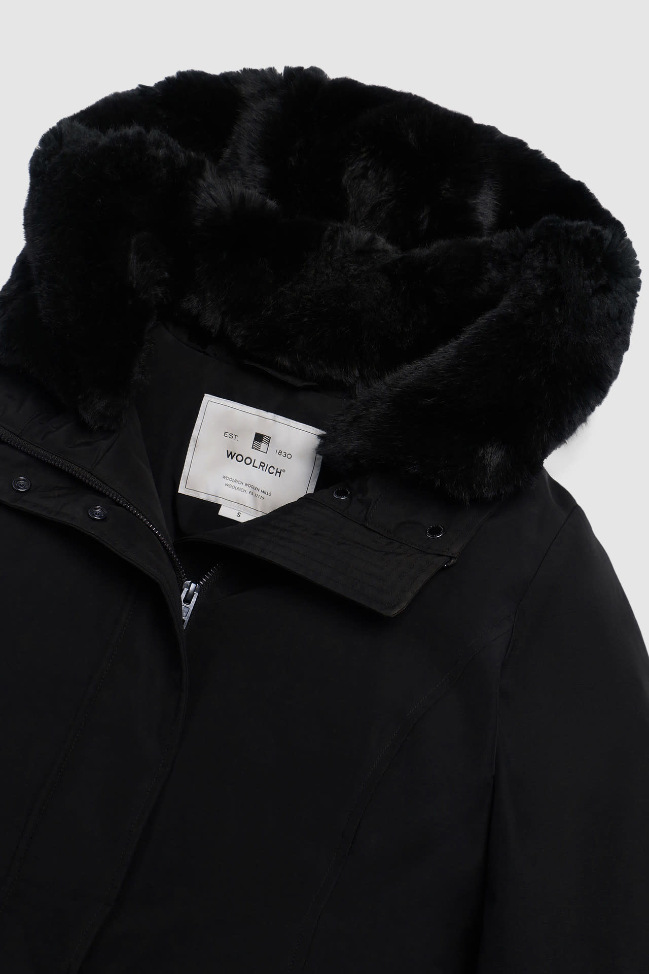 kiezen Mauve Lach Woolrich Luxury Boulder coat zwart - RIVS
