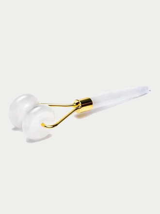 Massage roller gezicht bergkristal goud dubbel Massage roller gezicht bergkristal goud dubbel