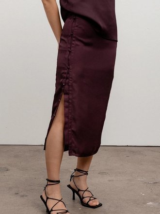 Ahlvar Gallery Ahlvar Gallery Pao Skirt burgundy Ahlvar Gallery Ahlvar Gallery Pao Skirt burgundy