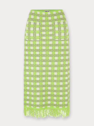 Baum Und Pferdgarten Baum und Pferdgarten Skirt Callis lime green check Baum Und Pferdgarten Baum und Pferdgarten Skirt Callis lime green check