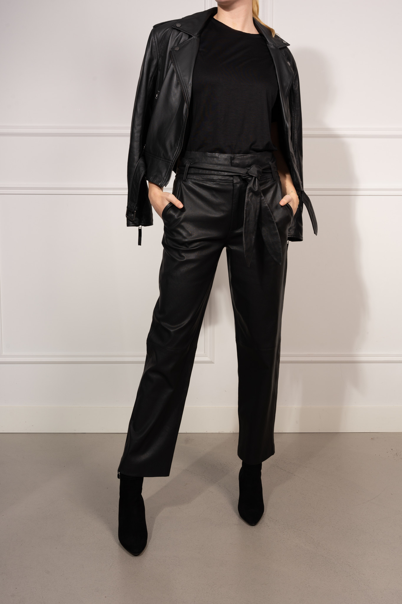 DNA Amsterdam Paloma Leather Pants black - RIVS