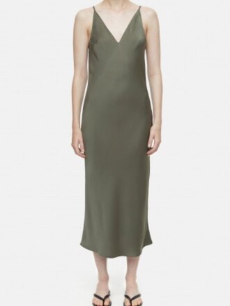 Closed Closed Waisted Slip Dress green weed Closed Closed Waisted Slip Dress green weed