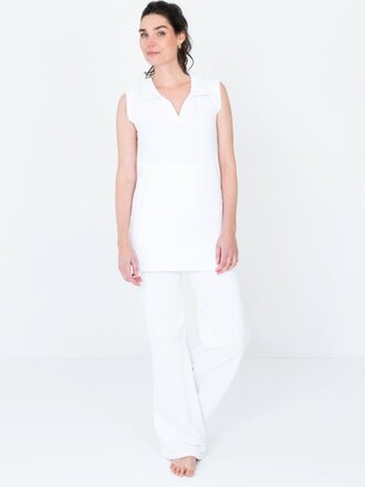 RIVS Lounge RIVS Lounge Hera Polo Long Shirt white RIVS Lounge RIVS Lounge Hera Polo Long Shirt white
