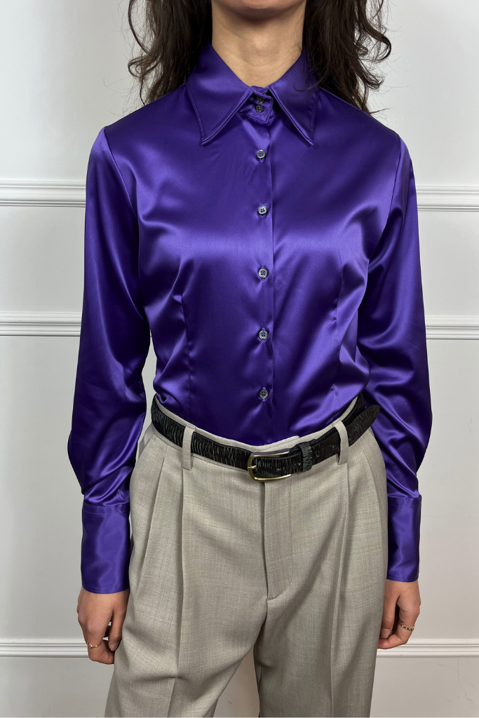 Robert Friedman Glansblouse Stefi purple - RIVS