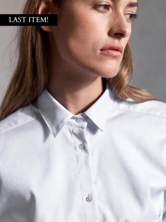 Woman By Earn Woman by Earn Froukje Cotton Stretch Blouse white Woman By Earn Woman by Earn Froukje Cotton Stretch Blouse white
